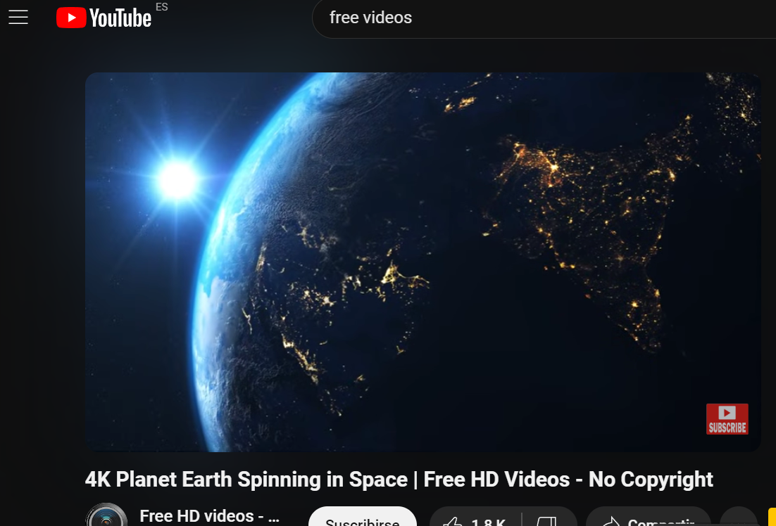 A screenshot of a youtube page with a video